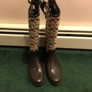 Coach rain boots